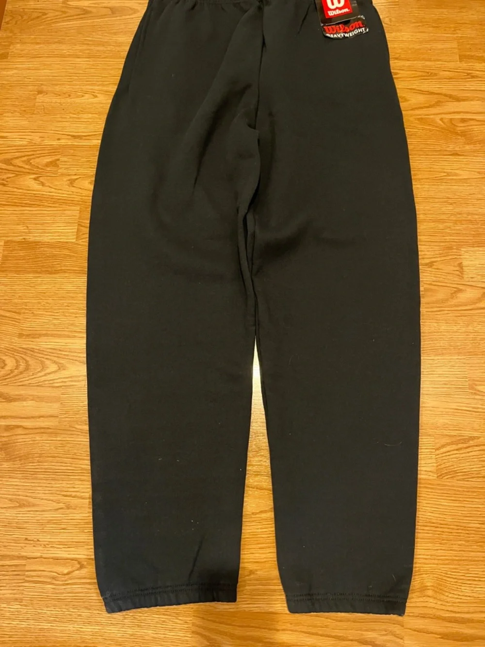 Men’s Wilson Black Sweatpants - Elastic Waistband and White Drawstring size XL